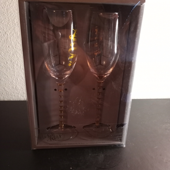 NIB Studio His & Hers Toasting Glasses Set of 2. - Picture 4 of 4